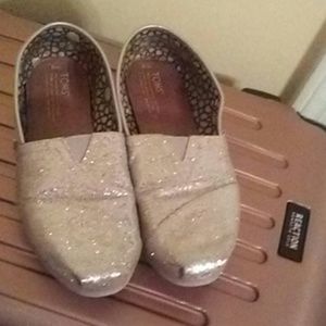 Silver Glitter Toms